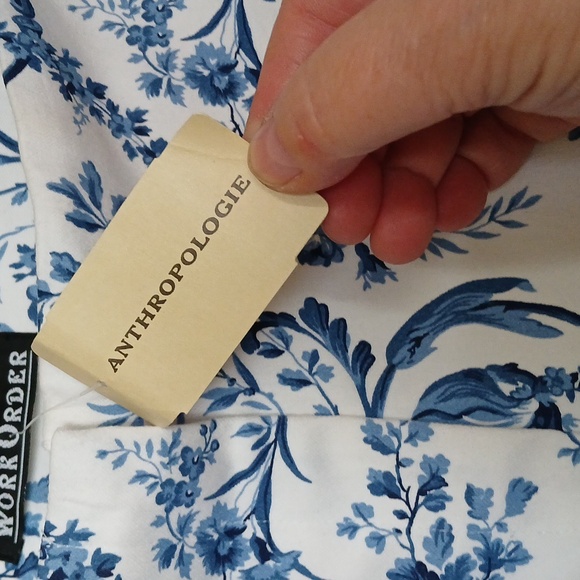 Blue and white Toile cropped pants - Picture 4 of 10